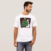 T-shirt Arbre de Noël Snowman Surprise Art Imprimer (Devant entier)