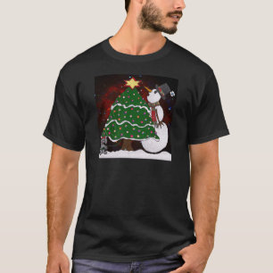 T-shirt Arbre de Noël Snowman Surprise Art Imprimer