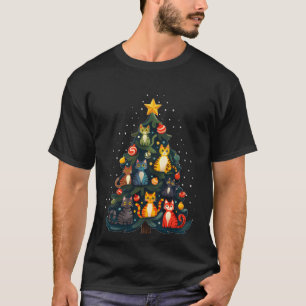 T-shirt Arbre de Noël tactique chats Un jour férié parfait