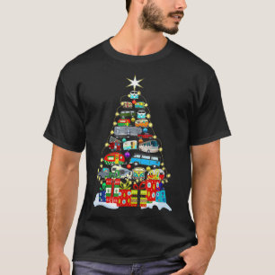 T-shirt Arbre de Noël Véhicules Camper Camping Rving Trail