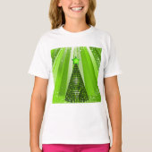 T-shirt Arbre de Noël vert moderne avec étoile (Devant)