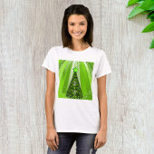 T-shirt Arbre de Noël vert moderne avec étoile