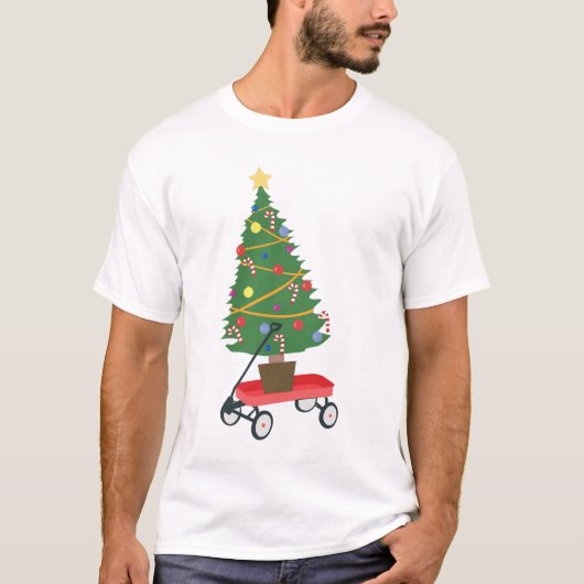 T-shirt Arbre de Noël Wagon (Devant)