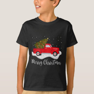 T-shirt Arbre de Noël Wagon vintage sur Voiture Noël Truc