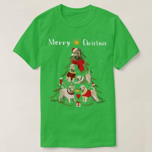 T-shirt Arbre de Noël Wheaten Terrier Lover Xmas (Design devant)