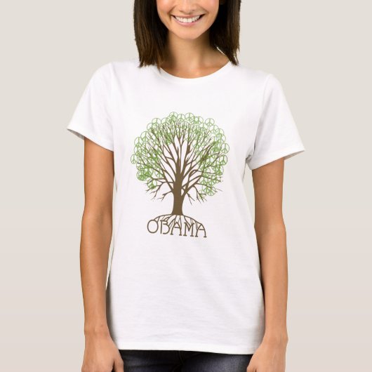 T-shirt Arbre de paix d'Obama (Devant)