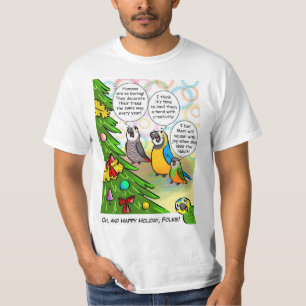 T-shirt Arbre de perroquets et de Noël