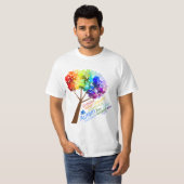 T-shirt Arbre de puzzle d'arc-en-ciel de sensibilisation (Devant entier)