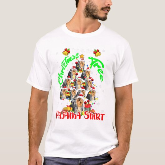 T-shirt Arbre de pyjama Xmas (Devant)