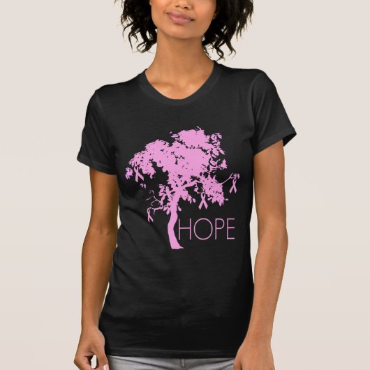 T-shirt Arbre de ruban rose d'espoir (Devant)