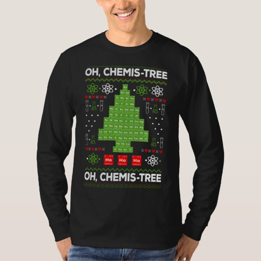 T-shirt Arbre de table périodique Oh Chemistree Fun Chimie (Devant)