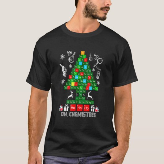 T-shirt Arbre de table périodique Oh Chemistree Science Ch (Devant)