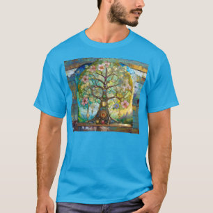 T-shirt Arbre de Vie Fleurissant des 7 Chakras