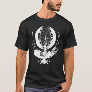 T-shirt Arbre De Vie Phases De La Lune Occulte Astrologie