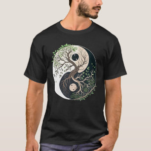 T-shirt Arbre de Vie Yin Yang Yoga Nature Équilibre Art