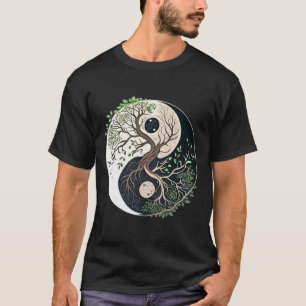T-shirt Arbre De Vie Yin Yang Yoga Nature Lance Art