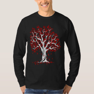 T-shirt Arbre Des Femmes Ruban Rouge De La Vie Maladie Du