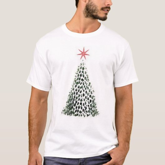 T-shirt arbre d'étoile de neige (Devant)
