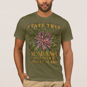 T-shirt Arbre du Territoire de l'Alabama Le Pin à Longues