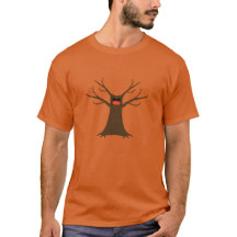 T-shirt Arbre Effrayant Portant un Masque Facial