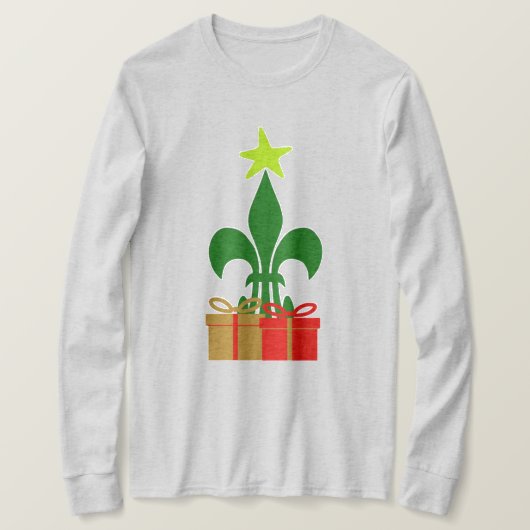 T-shirt Arbre et cadeau de Noël de la Louisiane Fleur De (Design devant)
