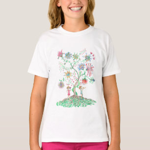 T-shirt Arbre floral fantaisiste 