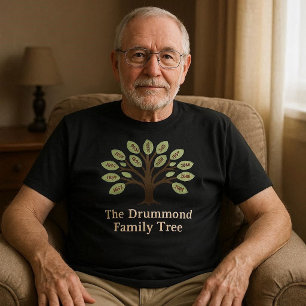 T-shirt Arbre généalogique avec années de naissance