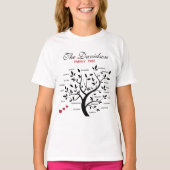 T-shirt Arbre généalogique personnalisé (20 noms) (Devant)