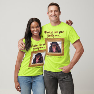 T-shirt Arbre généalogique Singe Drôle de Chemise Humour