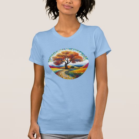 T-shirt Arbre heureux coloré (Devant)