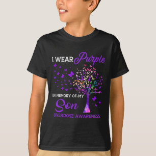 T-shirt Arbre Je Porte Une Mémoire Violette Du Fils Adjonc