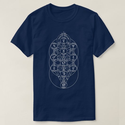 T-shirt Arbre Kabbaliste De Vie (Design devant)