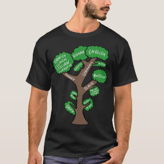 T-shirt Arbre linguistique Graphique linguistique Graphiqu