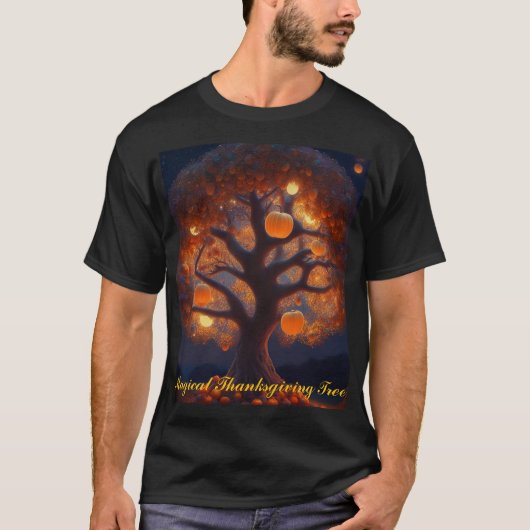 T-shirt Arbre magique de Thanksgiving (Devant)