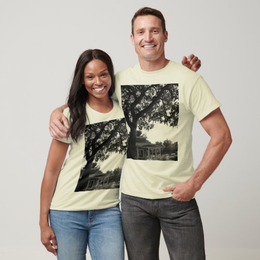 T-shirt arbre noir et blanc (Unisexe)