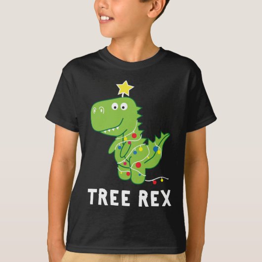T-shirt Arbre Rex. Animal Pun Dinosaur Dinosaur Noël Paja (Devant)