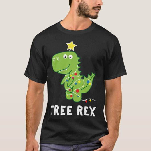 T-shirt Arbre Rex. Animal Pun Dinosaur Dinosaur Noël Paja (Devant)