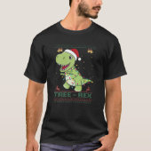 T-shirt Arbre Rex drôle Tyrannosaurus Rex jeu de Noël (Devant)