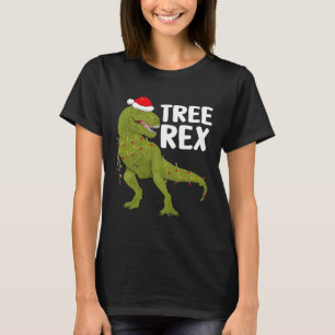 T-shirt Arbre Rex lumières de Noël Dinosaur Enfants garçon