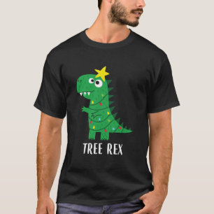 T-shirt Arbre Rex Noël longue tenue chemise Dinosaur Chri