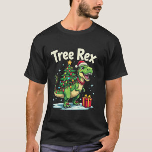 T-shirt Arbre Rex T Rex Lumières de Noël Ornements