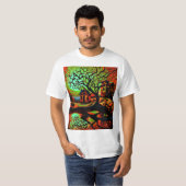 T-shirt Arbre Skeletal reflété (Devant entier)