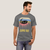T-shirt Arbre stupide Funny disc golf - conception (Devant entier)