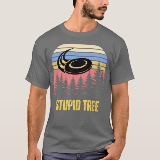 T-shirt Arbre stupide Funny disc golf - conception (Devant)