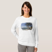 T-shirt Arbre sur une plage le long du littoral (Devant entier)