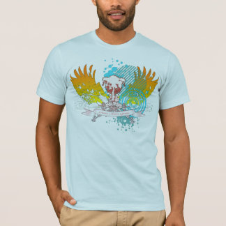 T-shirt arbre tracé. serein - propre - vert.