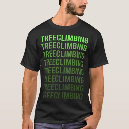 T-shirt Arbre vert Arbre Escalade Climber (Devant)
