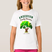 T-shirt Arbre vert Nom personnalisé Famille Réunion (Devant)