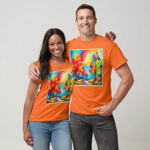 T-shirt Arbres arc-en-ciel : Forêt vive