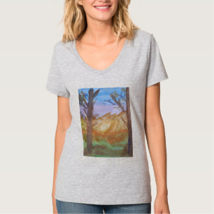 T-shirt Arbres au coucher du soleil